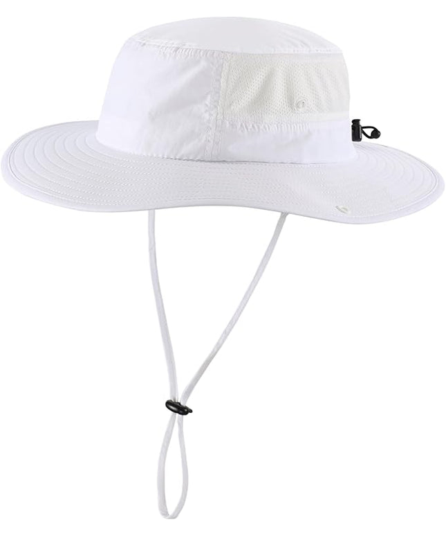Home Prefer UPF50+ Mens Sun Hat Wide Brim Womens UV Protection Beach Bucket Hat for Fishing Hiking Snap Up Cowboy Hat
