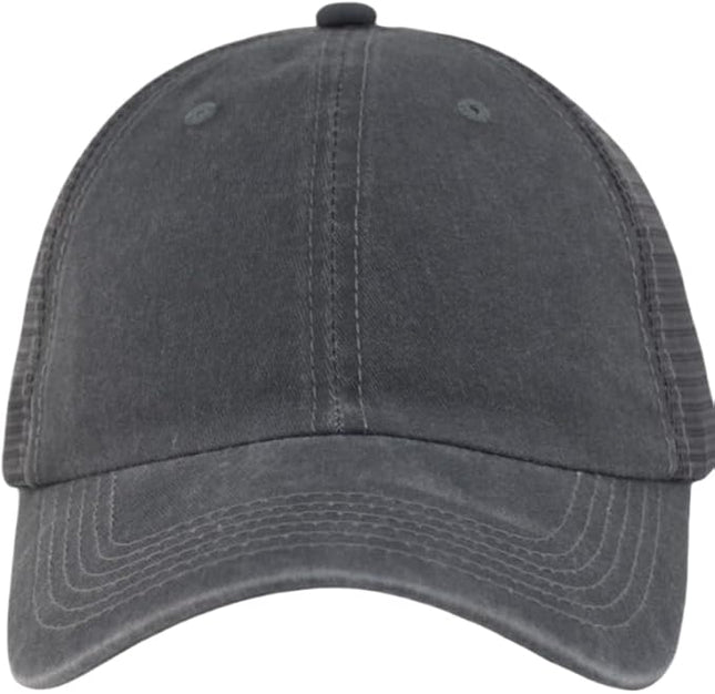 Vintage Washed Soft Crown Baseball Cap Plain Snapback Trucker Hat Men Women Adjustable Distressed Mesh-Back Ball Cap