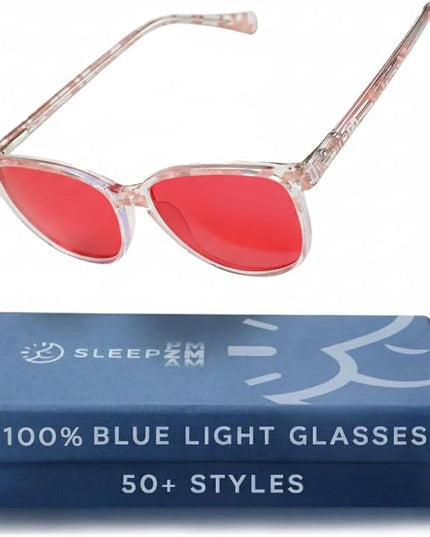 100% Blue Light Blocking Glasses - Women + Men - Better Sleep - Anti Eye Strain Protection - Computer Screens Gaming
