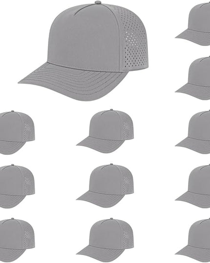 Cap America i8540 Premium Water-Resistant Perforated Medium Profile 5-Panel Cap w/UV Guard & Adjustable Snapback