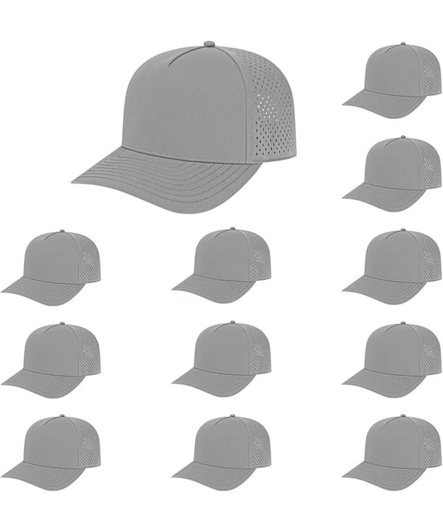 Cap America i8540 Premium Water-Resistant Perforated Medium Profile 5-Panel Cap w/UV Guard & Adjustable Snapback