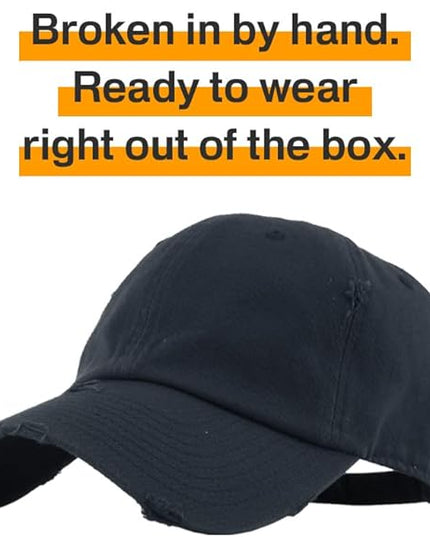 KBETHOS Vintage Washed Distressed Cotton Dad Hat Baseball Cap Adjustable Polo Trucker Unisex Style Headwear