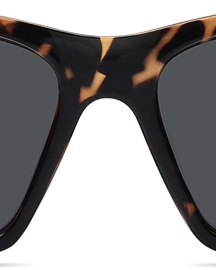 WOWSUN Narrow Small Vintage Polarized Cat Eye Sunglasses for Women