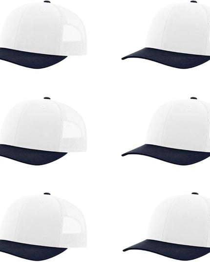 Richardson 112 Classic Six-Panel Adjustable Snapback Trucker Cap | Bulk Packs Available