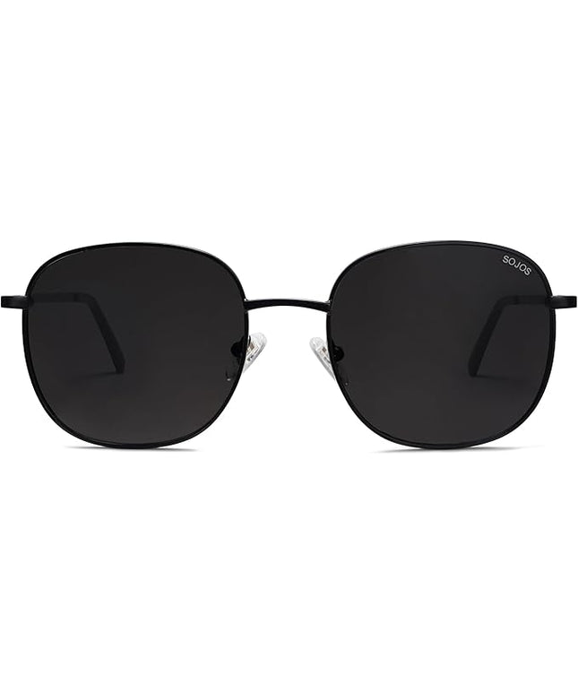SOJOS Classic Trendy Square Sunglasses for Women Men Cute Big Frame Gold Shades SJ1137