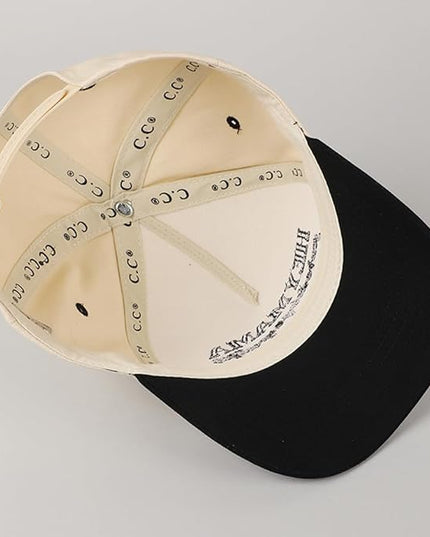 MIRMARU Two-Tone Vintage Canvas Trucker Hats for Men & Women, Adjustable Size Baseball Caps with Trendy Embroidered Design