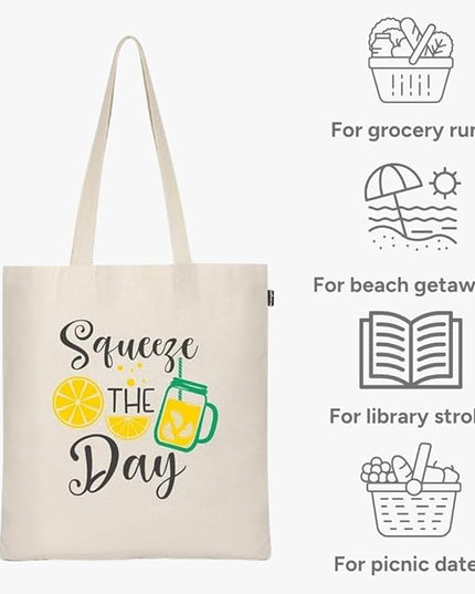 Eco Right Tote Bag for Women, Reusable Grocery Bag, Canvas Tote Bag for Shopping, Cotton Bag for Daily Use, Gifts for Women