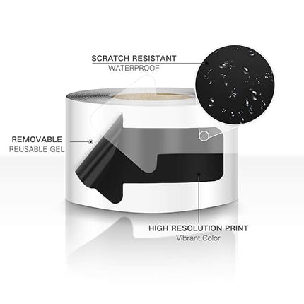 Arrow Floor Sticker Tape 2"×4" Arrow Floor Marking Sticker Sign 200 PCS Arrow Decal Tape Black