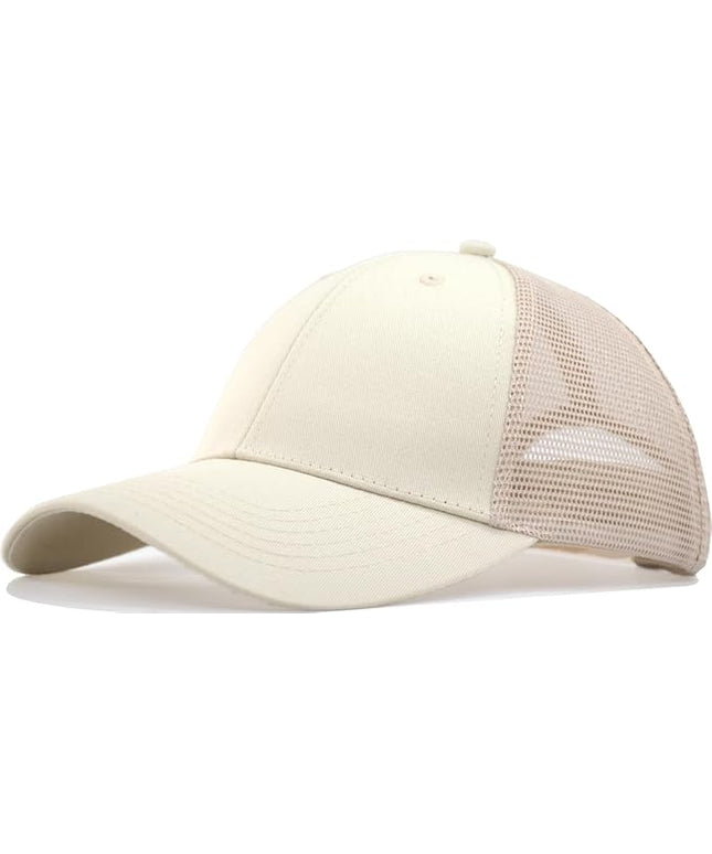 TSSGBL Classic Mesh Trucker Hat, Small & OSFM & XXL Options, Men Women Basic Adjustable Snapback Plain Blank Baseball Cap