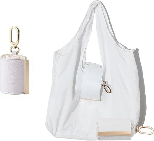 Foldable Tote Bag Keychain - Large Capacity Portable Shopping Bag Keyring - Reusable Groceries Bag for Daily Use