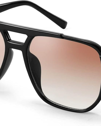 FEISEDY Retro Square Aviator Sunglasses Women Men 70s Vintage Trendy Plastic Frame Sun Glasses B2835