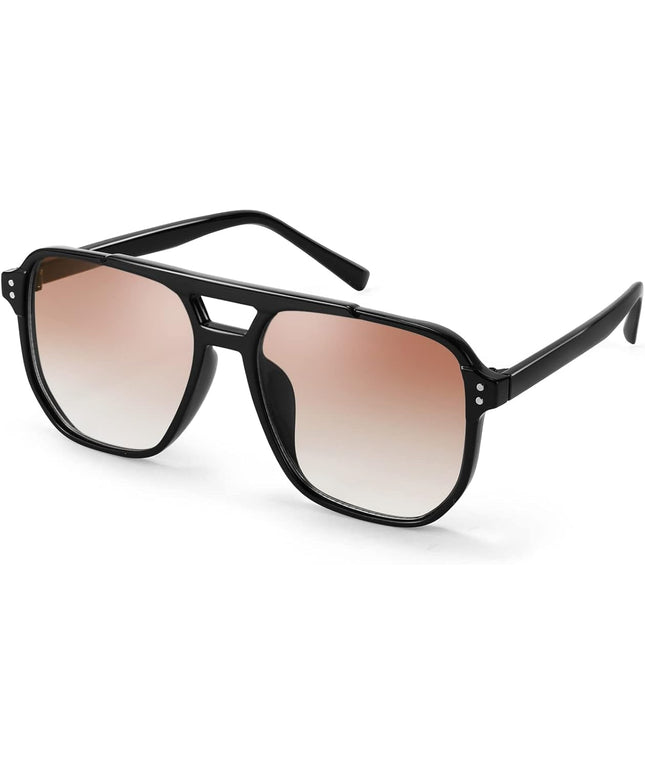 FEISEDY Retro Square Aviator Sunglasses Women Men 70s Vintage Trendy Plastic Frame Sun Glasses B2835