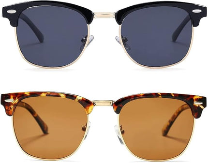 Pro Acme Semi-Rimless Polarized Sunglasses UV 400 Protection for Women Men