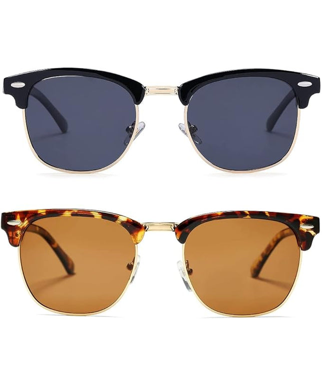 Pro Acme Semi-Rimless Polarized Sunglasses UV 400 Protection for Women Men
