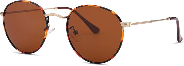 Pro Acme Small Round Metal Polarized Sunglasses for Women Retro Designer Style
