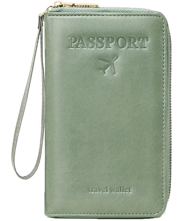 Passport Holder for Travel Women and Men RFID Passport Holder with Card Slots Holder Passport Case Passport cover Passport Wallet Travel Essentials and Accessories (Zipper, Olive Green Zipper)