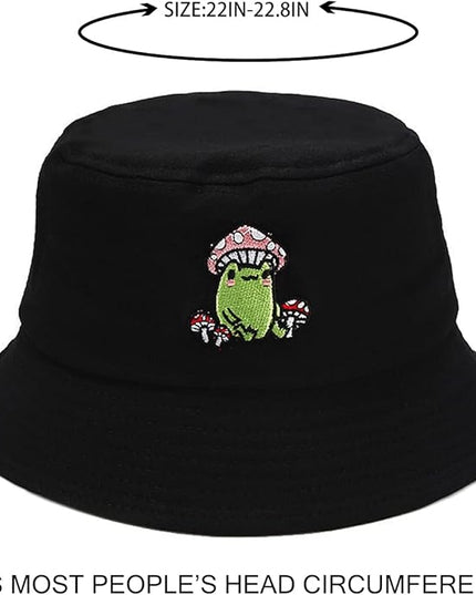 XYIYI Fashion Embroidery Bucket Hat Cotton Beach Fisherman Hats for Women Girls