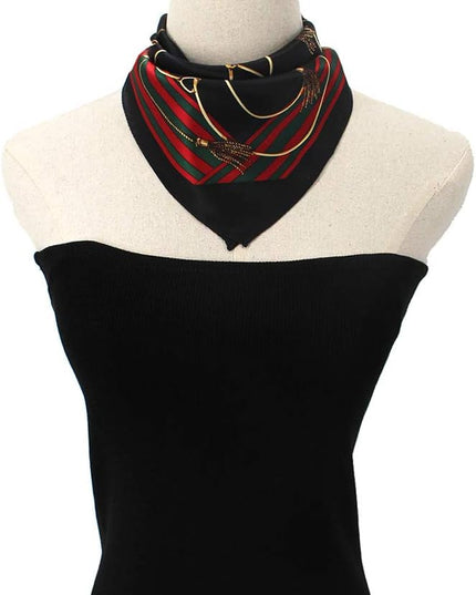ANDANTINO 100% Mulberry Silk Scarf -21” Lightweight Square Neckerchief – Breathable Digital Printed Scarves with Gift Packed