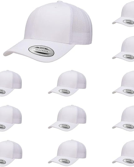 Yupoong Classic Premium Mesh 6 Panel Retro Trucker Cap | Mid Profile Snapback | OSFA | Bulk Pack Available