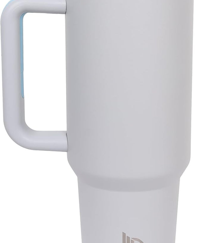 40oz Insulated Tumbler with Handle, Leakproof Straw Lid & Carry Handle - Double Wall Vacuum Insulation Keeps Ice 24 Hours, BPA Free Stainless Steel Water Bottle (Lavender Gray)