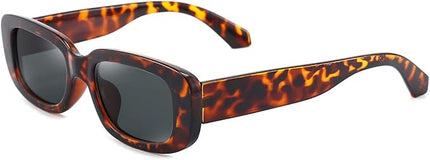 Dollger Rectangle Sunglasses for Women Men Trendy Retro Fashion Sunglasses UV 400 Protection Square Fram
