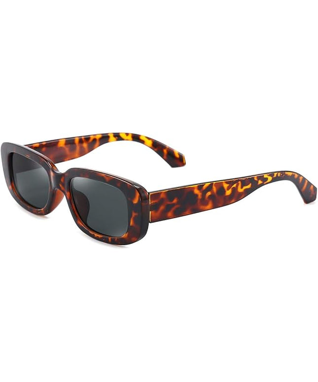 Dollger Rectangle Sunglasses for Women Men Trendy Retro Fashion Sunglasses UV 400 Protection Square Fram