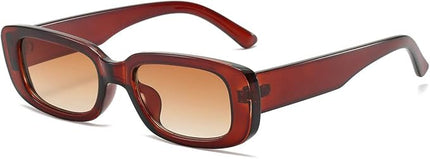 Dollger Rectangle Sunglasses for Women Men Trendy Retro Fashion Sunglasses UV 400 Protection Square Fram