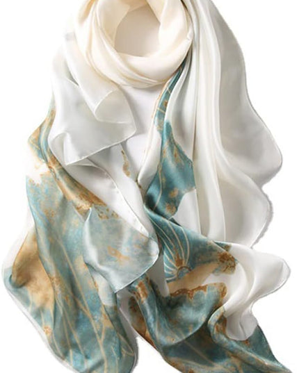 Fashion Scarves Scarf 100% Silk Feeling Scarf Silk Like Scarves Long Lightweight Sunscreen Shawls for Women