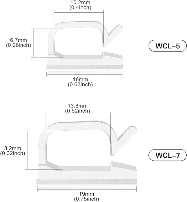 XHF 3/4” Adhesive Cable Wire Clips White 120pcs, Cable Staples Outdoor Cable Management Wire Organizer Cord Holder for Under Desk, Car, Wall, TV PC Ethernet Cable