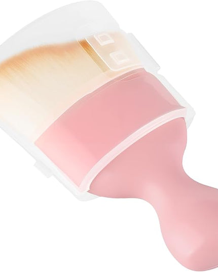 Car Detailing Brush, Soft Bristle Cleaning Brush, Scratch-Free Auto Duster Tool for Dashboard, Air Vents, Leather & Interior Cleaning (Pink&Brown with Cap)