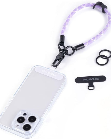 project-cb Phone Wrist Strap 1,Tether Tab 2,Phone Wristlet,Lanyard Wrist Strap,Key Holder,KeyChain,KeyRing×2(Purple)