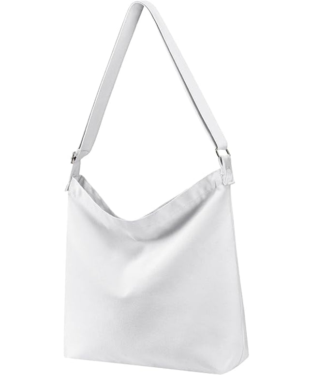 Women's blank large Size Canvas Crossbody Tote Handbags Shoulder Bag