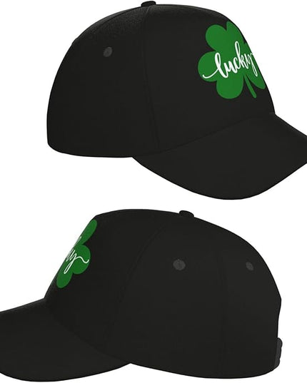 St. Patrick's Day Lucky Shamrock Hat Adjustable Irish Green Clover Baseball Cap Trucker Hat for Men Women