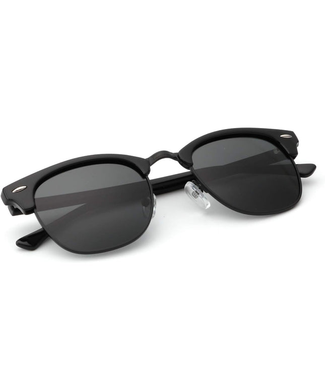 KALIYADI Polarized Sunglasses for Men and Women Semi-Rimless Frame Driving Sun glasses UV Blocking