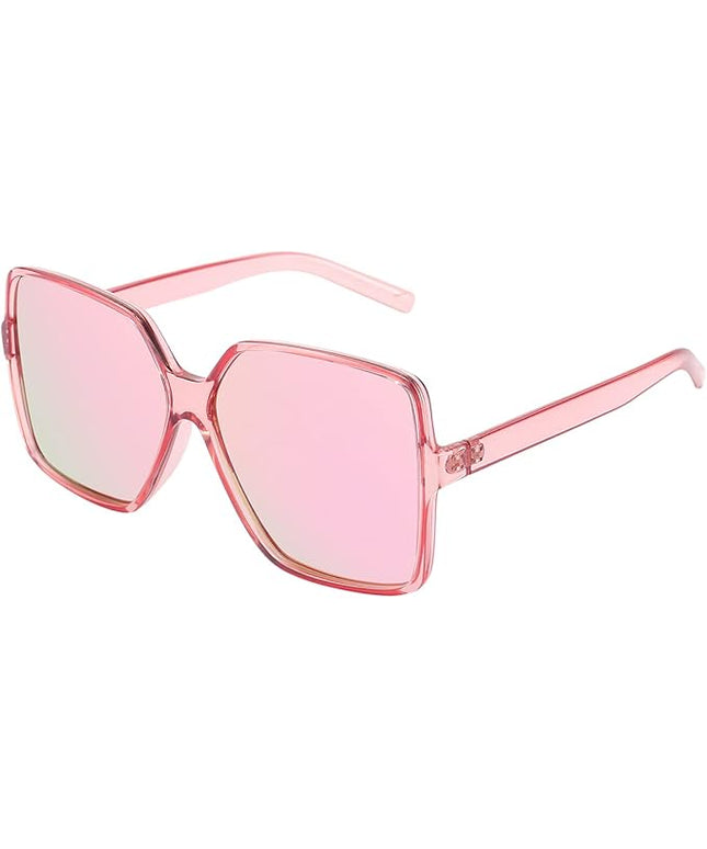 Dollger Oversized Square Sunglasses for Women Big Large Wide Fashion Shades for Men UV Protection Unisex