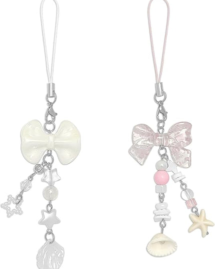 1-4PCS Cute Phone Charms Aesthetic Y2K Cell Phone Charms Strap Strawberry Butterfly Star PhoneCharm Y2K Accessories for Bag Keychain Airpods Camera Pendants Decor