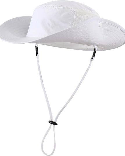 Home Prefer UPF50+ Mens Sun Hat Wide Brim Womens UV Protection Beach Bucket Hat for Fishing Hiking Snap Up Cowboy Hat