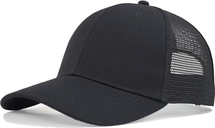 TSSGBL Classic Mesh Trucker Hat, Small & OSFM & XXL Options, Men Women Basic Adjustable Snapback Plain Blank Baseball Cap