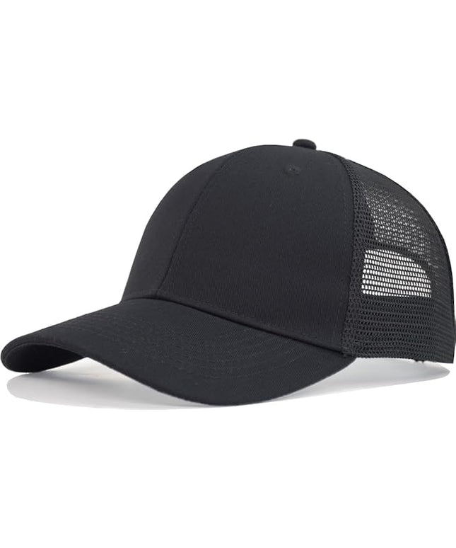 TSSGBL Classic Mesh Trucker Hat, Small & OSFM & XXL Options, Men Women Basic Adjustable Snapback Plain Blank Baseball Cap