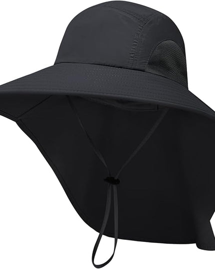 PFFY Sun Bucket Hats for Men Women 3” Wide Brim UPF 50+ Fishing & Beach Hat