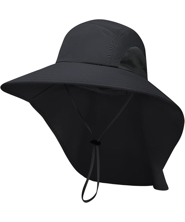 PFFY Sun Bucket Hats for Men Women 3” Wide Brim UPF 50+ Fishing & Beach Hat