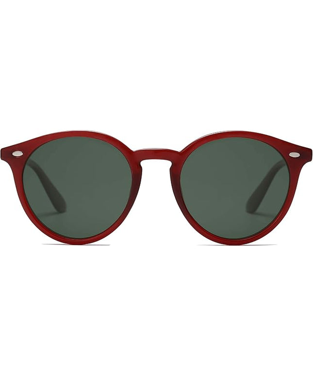 SOJOS Retro Round Polarized Sunglasses for Women Men Classic Vintage Sunnies SJ2069