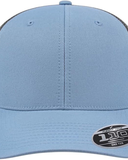 Cap America i8502 Flexfit 110 Premium Mid Profile 6-Panel Mesh Back Trucker Cap Hat w/UV Guard & Adjustable Snapback