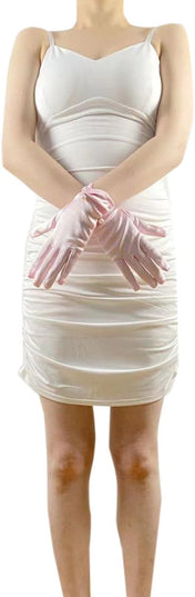 Satin Wedding Dress for Women Opera Party 1920s Gloves Wrist Length Gloves