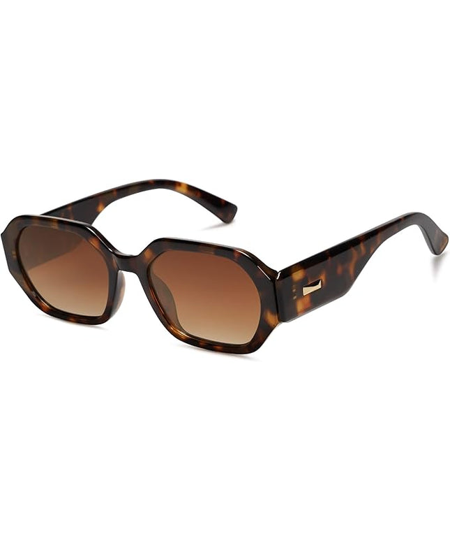 SOJOS Polarized Sunglasses For Women Retro Rectangle Womens Sun Glasses Trendy Narrow Square 90s Shades SJ2232