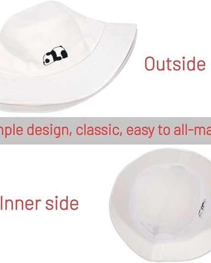 Cotton Bucket Hat for Women Men Summer Travel Sun Beach Bucket Cap, Unisex Outdoor Fisherman Hat