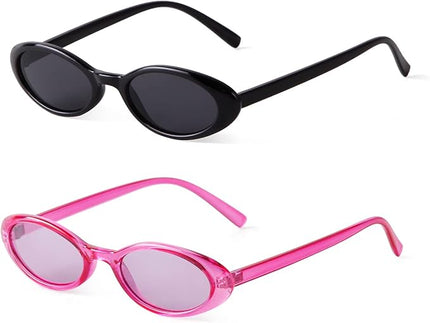 VIA LEECA Trendy Oval Sunglasses Women 90’s Vintage Sun Glasses Fashion Tinted Glasses UV400 Protection