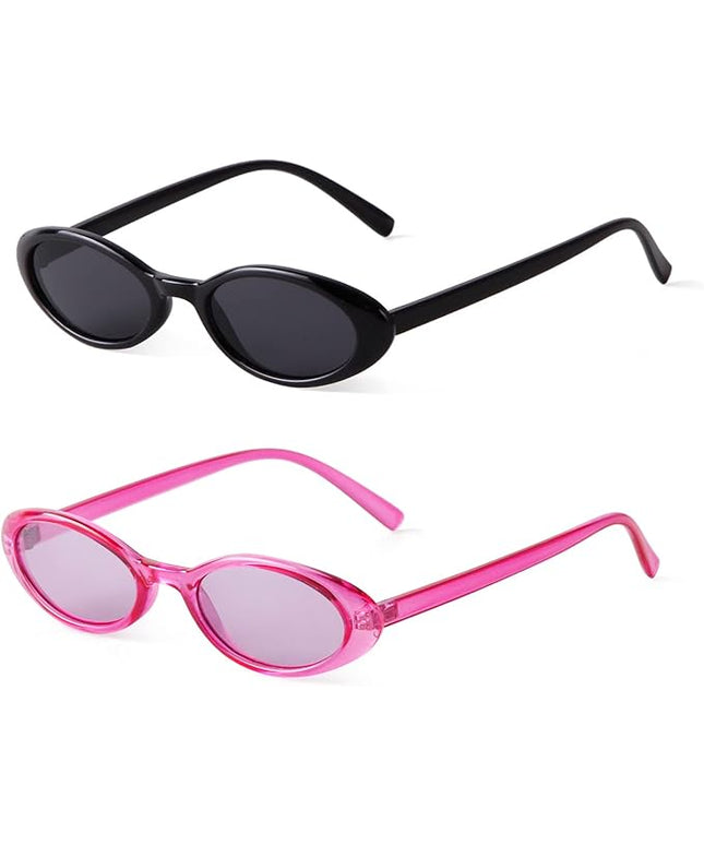 VIA LEECA Trendy Oval Sunglasses Women 90’s Vintage Sun Glasses Fashion Tinted Glasses UV400 Protection