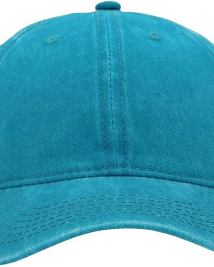 YEANIY Vintage Washed Cotton Plain Baseball Caps Adjustable Unstructured Soft Blank Casual Dad Ball Hats for Men Women