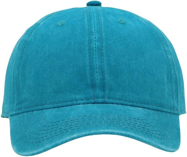 YEANIY Vintage Washed Cotton Plain Baseball Caps Adjustable Unstructured Soft Blank Casual Dad Ball Hats for Men Women
